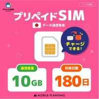 プリペイドSIM10GB180日プラン